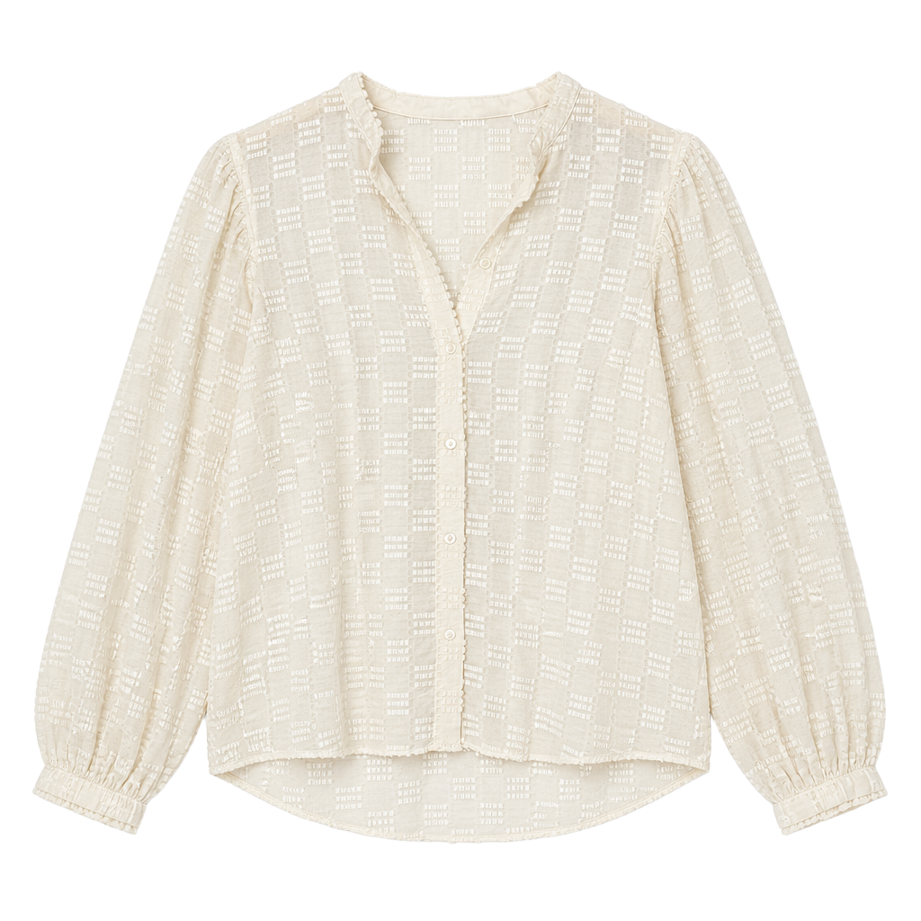 & Other Stories Textured Voluminous Sleeve Blouse 1
