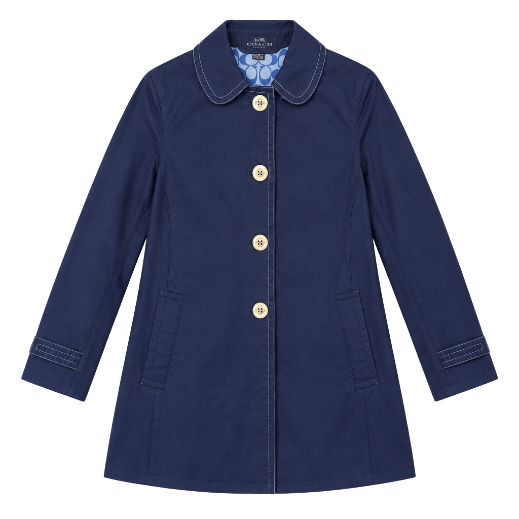 Coach Navy Color Turnlock Trenchcoat 1