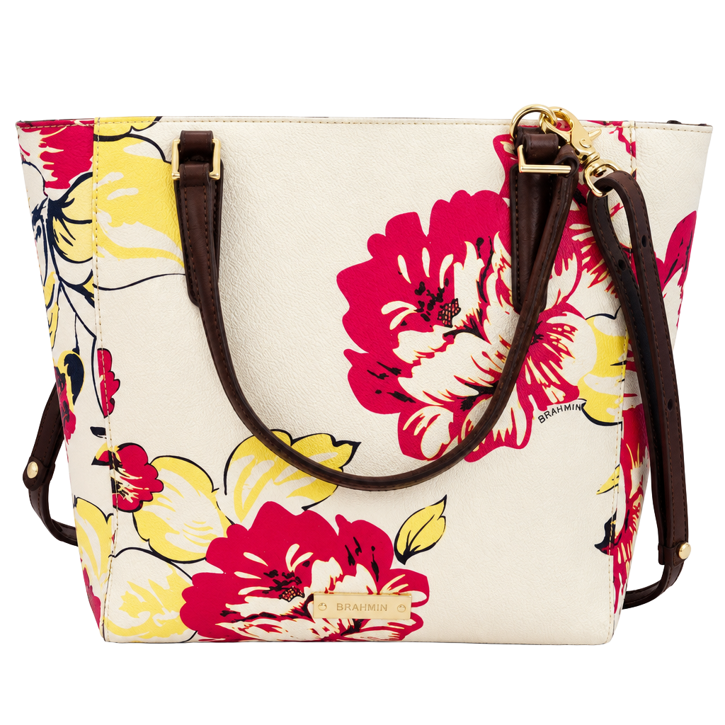 RARE Brahmin Large Duxbury Satchel - Dahlia Bouquet Limited Edition Floral 1
