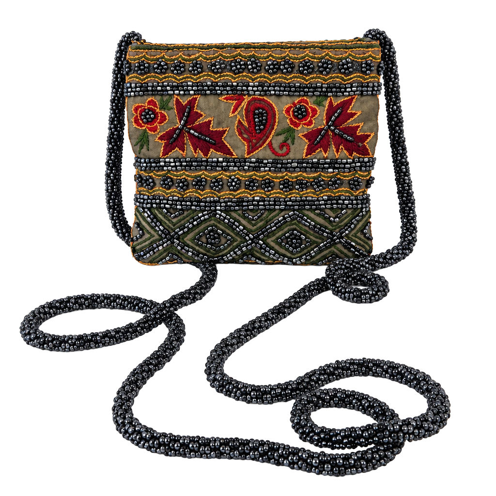 Vintage Target Y2K Beaded Crossbody Bag Embroidered Floral 1