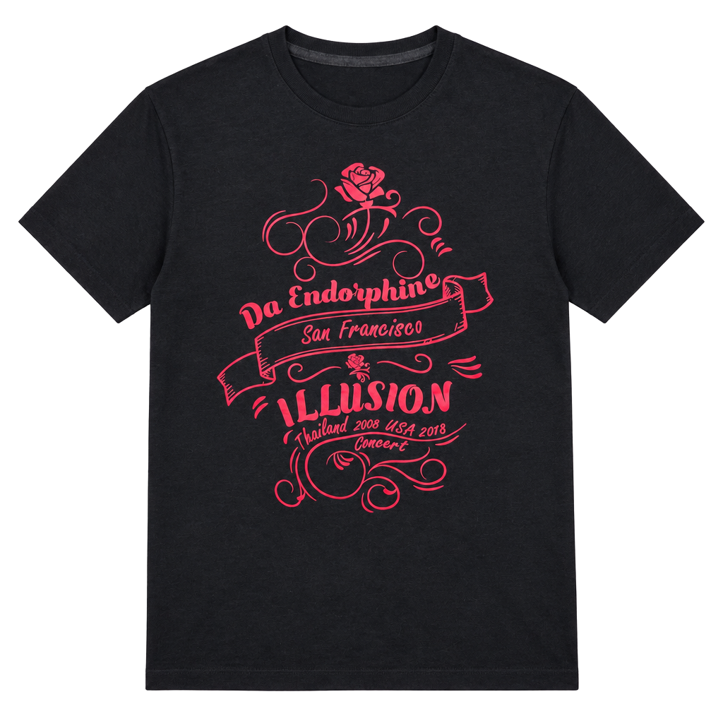 Indy Da Endorphine Illusion Concert Size M Black Graphic T-Shirt 1