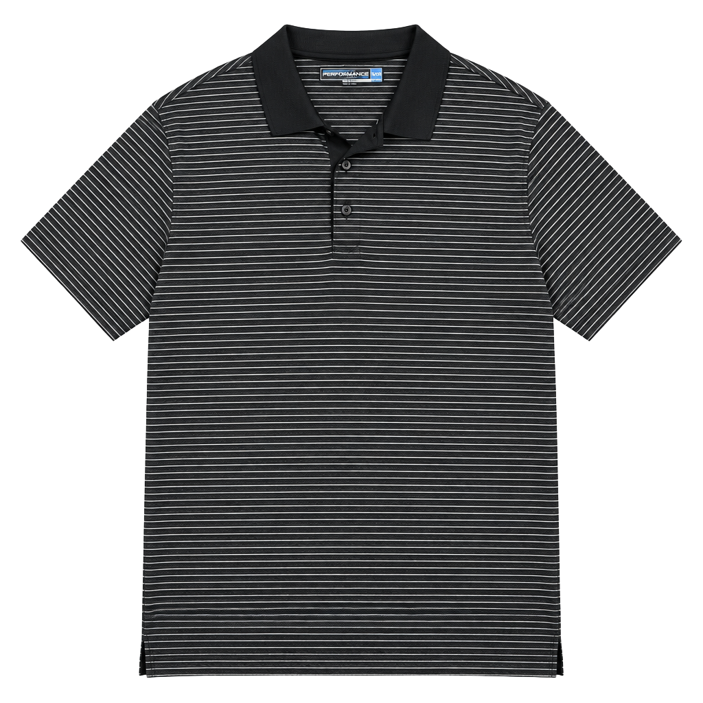 Roundtree & Yorke Performance Polo Size 4XB Black White Striped 1