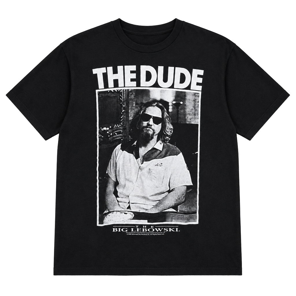 Alstyle The Big Lebowski The Dude T-Shirt Size L Black Movie Tee 1