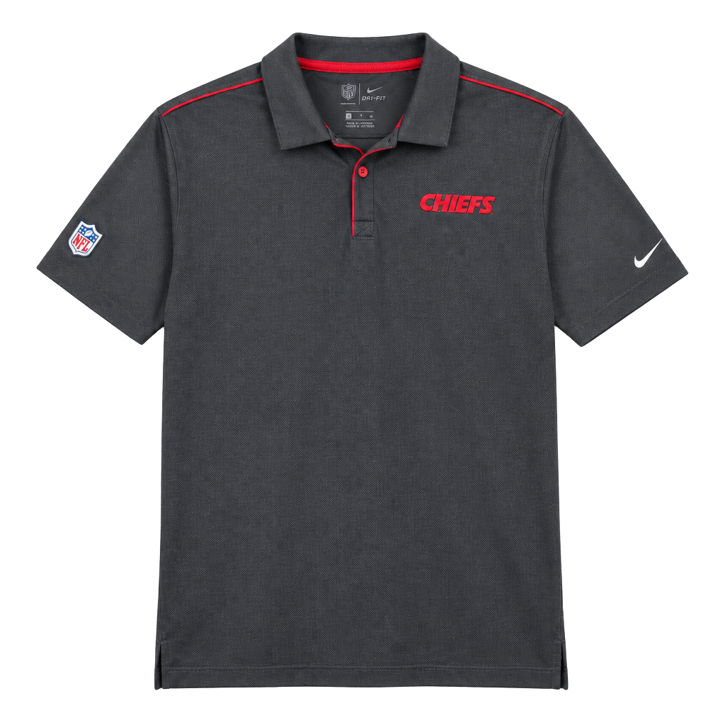 Nike Kansas City Chiefs Dri-FIT Polo Size 2XL Grey NFL Football 1