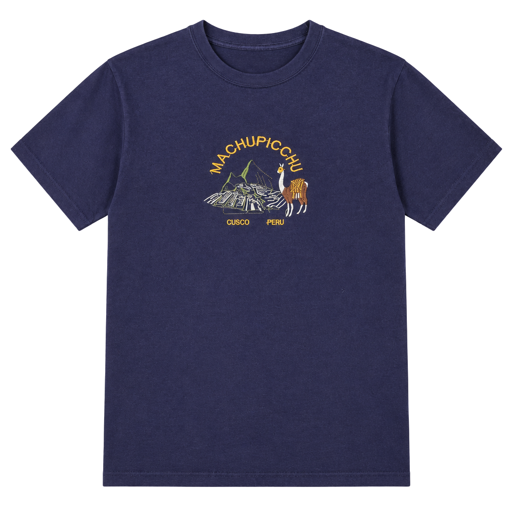 Manco Inca Machu Picchu Cusco Peru T-Shirt Size L Purple Souvenir 1