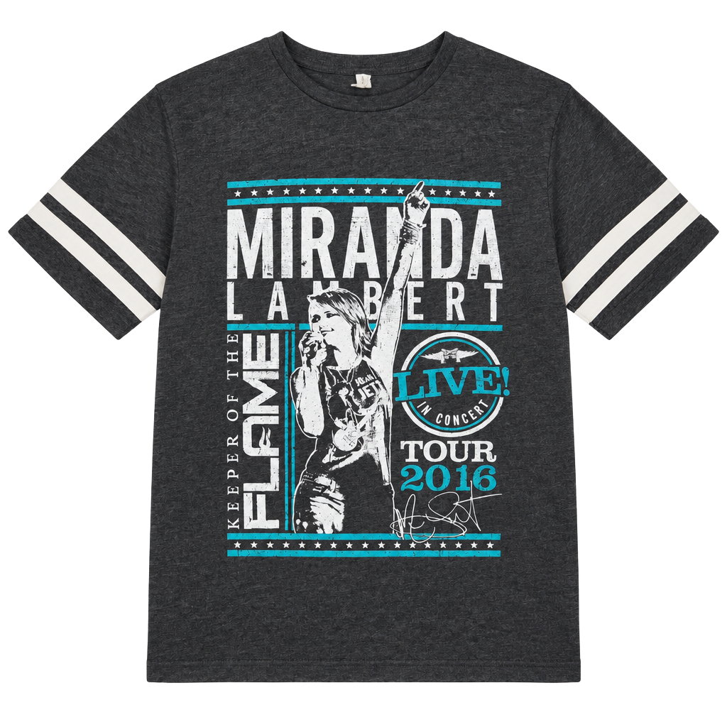 Miranda Lambert Tour 2016 T-Shirt Size L Charcoal Gray Graphic Tee 1