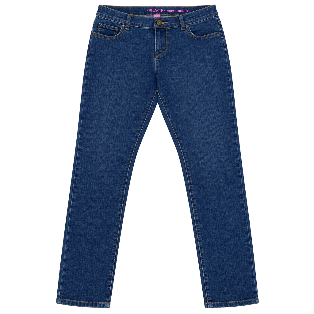 The Place Super Skinny Jeans Size 14 Dark Wash Heart Design 1