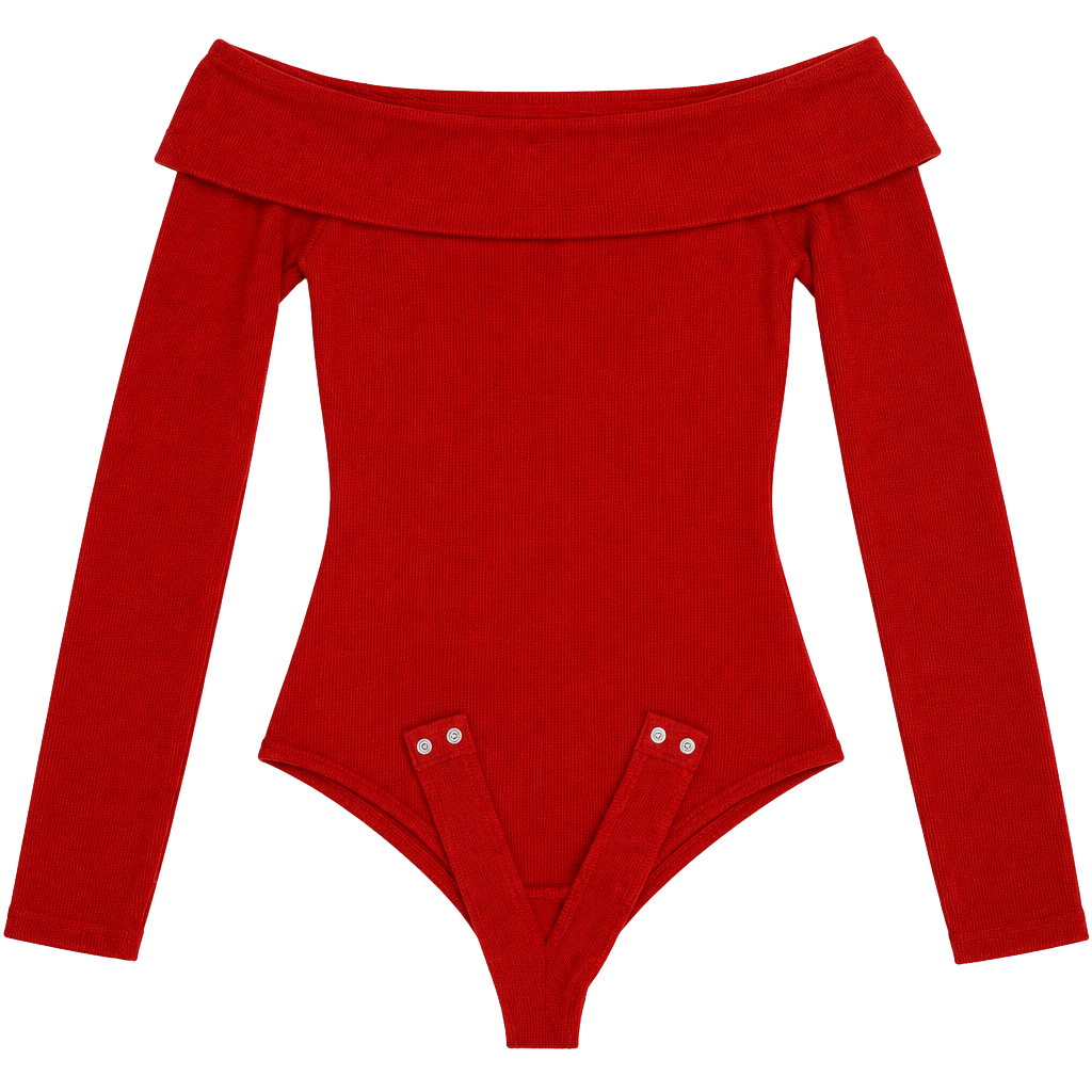 No Boundaries Red Off The Shoulder Bodysuit Size M (8-10) 1