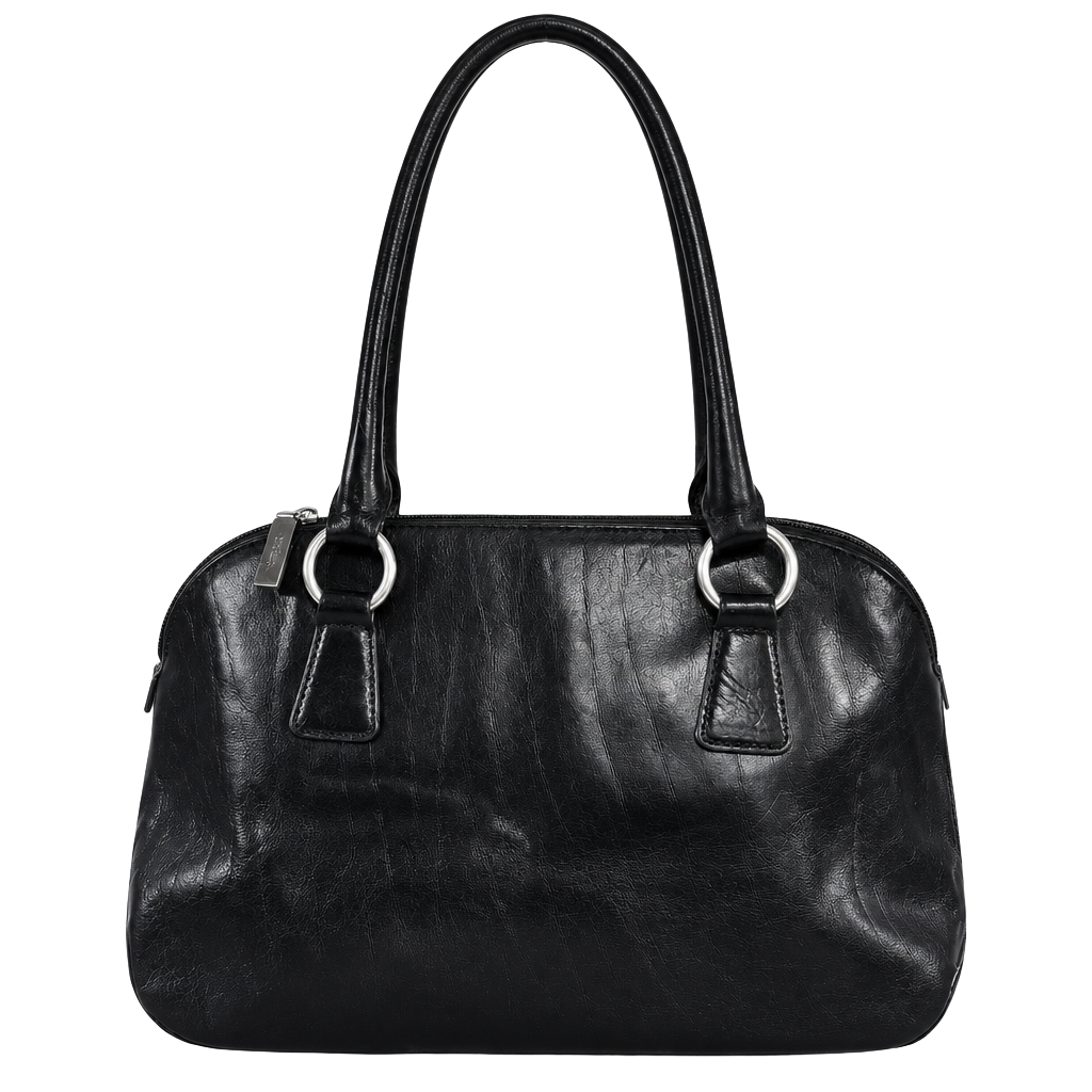 HOBO the original black leather double handle shoulder bag 1