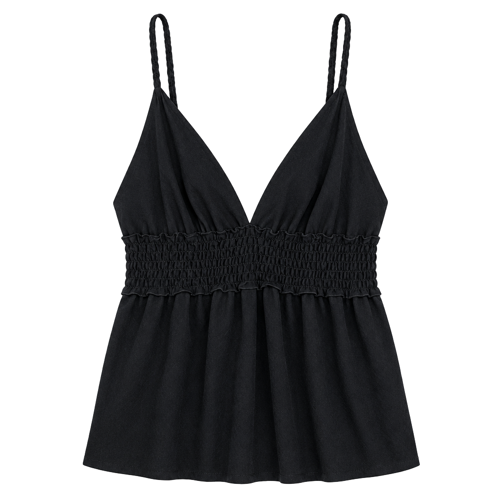 Madison Intimates Size L Black Mesh Babydoll Cami Top 1