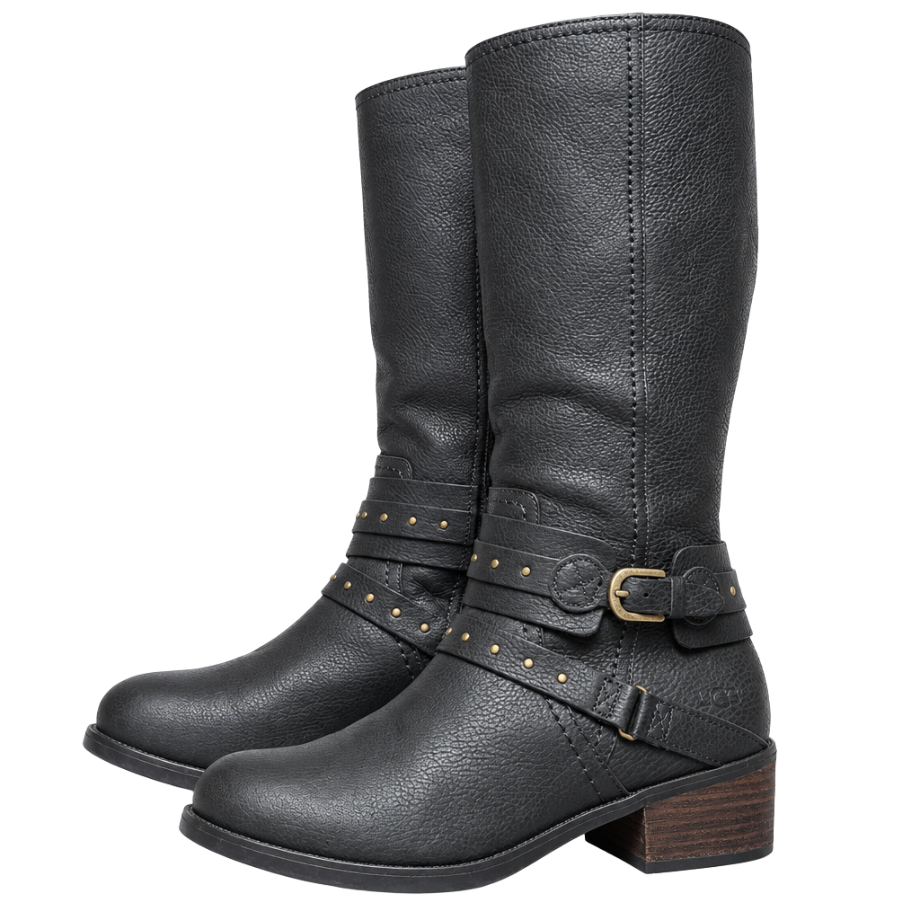UGG Esplanade black leather riding boots zip women’s size 8 1/2 1