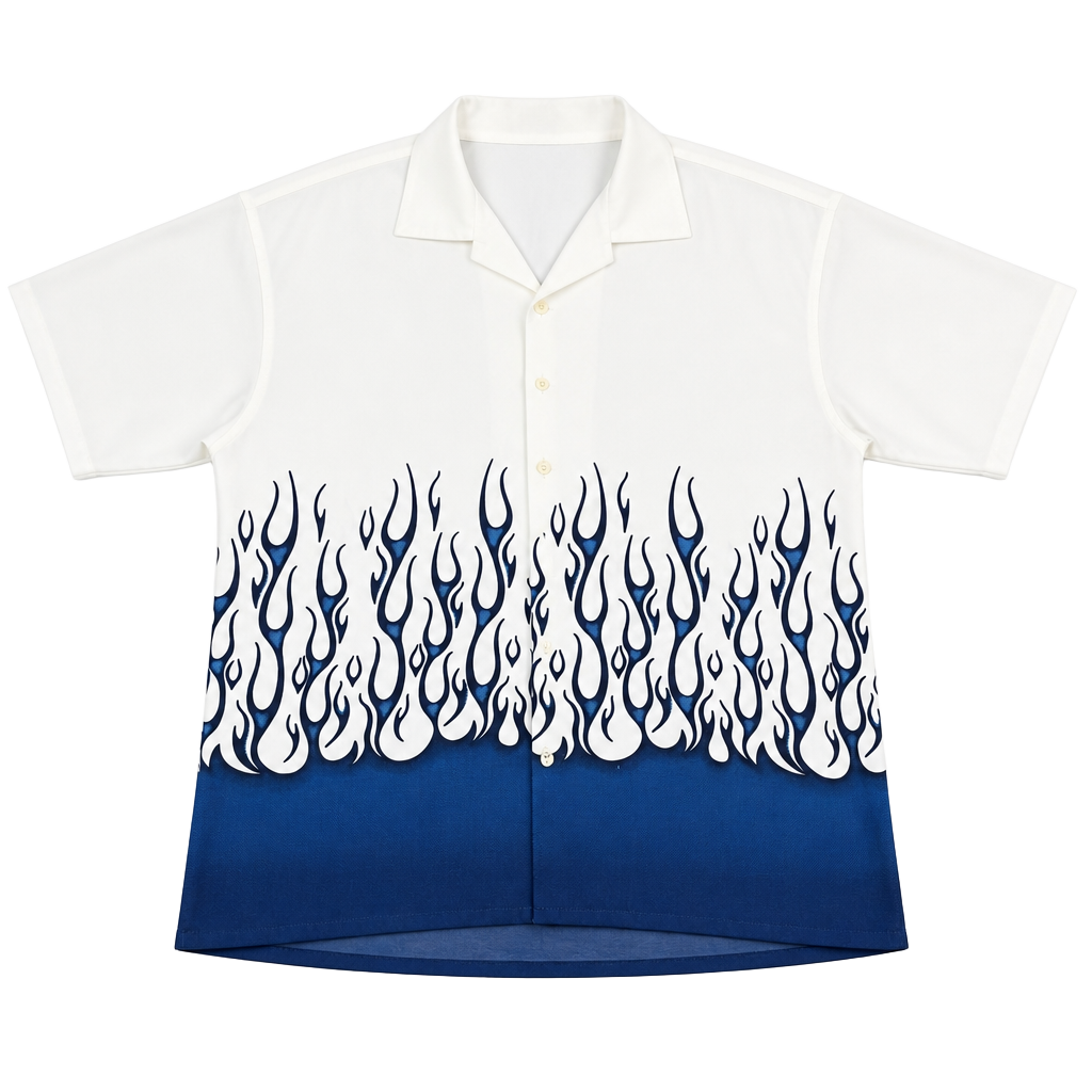 Eliot Sport Flame Button Down Shirt 1