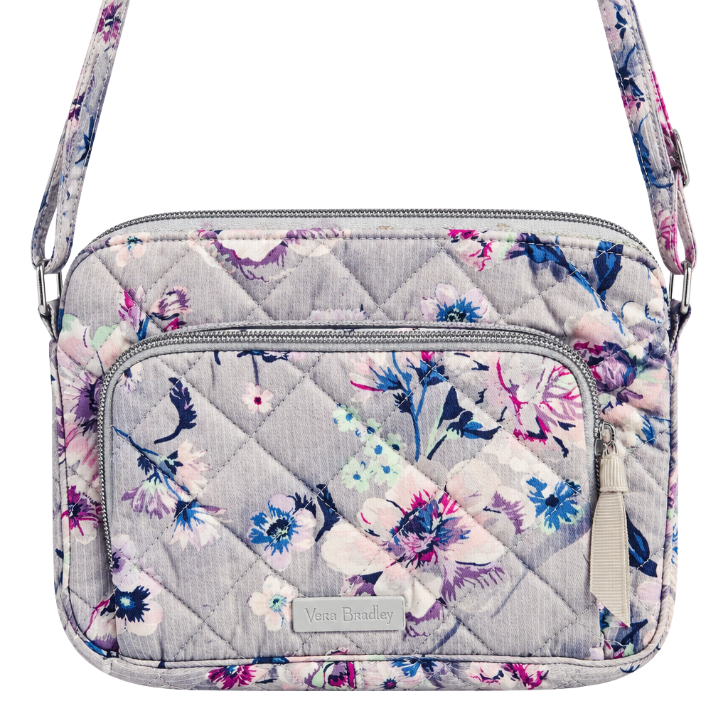Vera Bradley Performance Twill Park Stripe Triple Compartment Crossbody 1