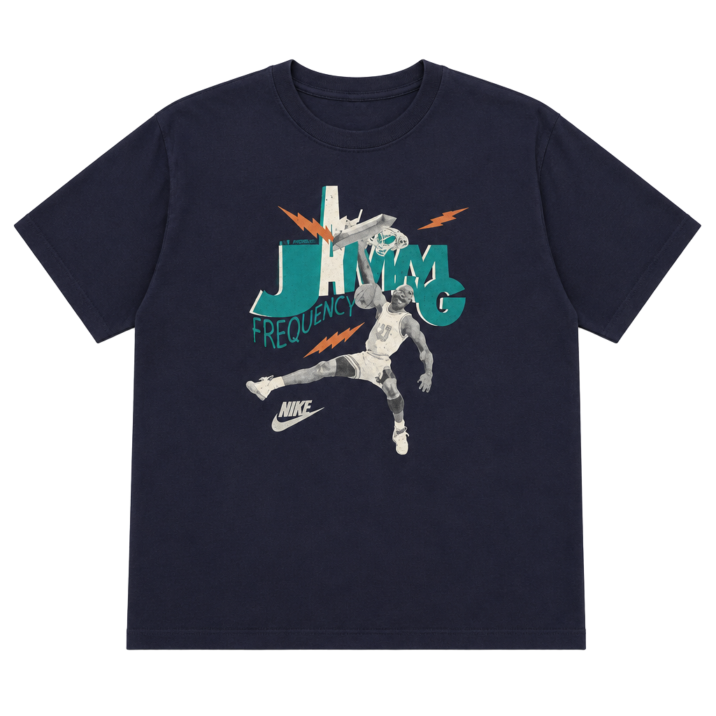 Jordan Jamming Frequency T-Shirt Size XL Blue Graphic Tee 1