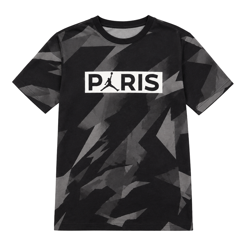 Jordan Paris Saint-Germain T-Shirt Size XXL Black Grey Camo PSG Tee 1