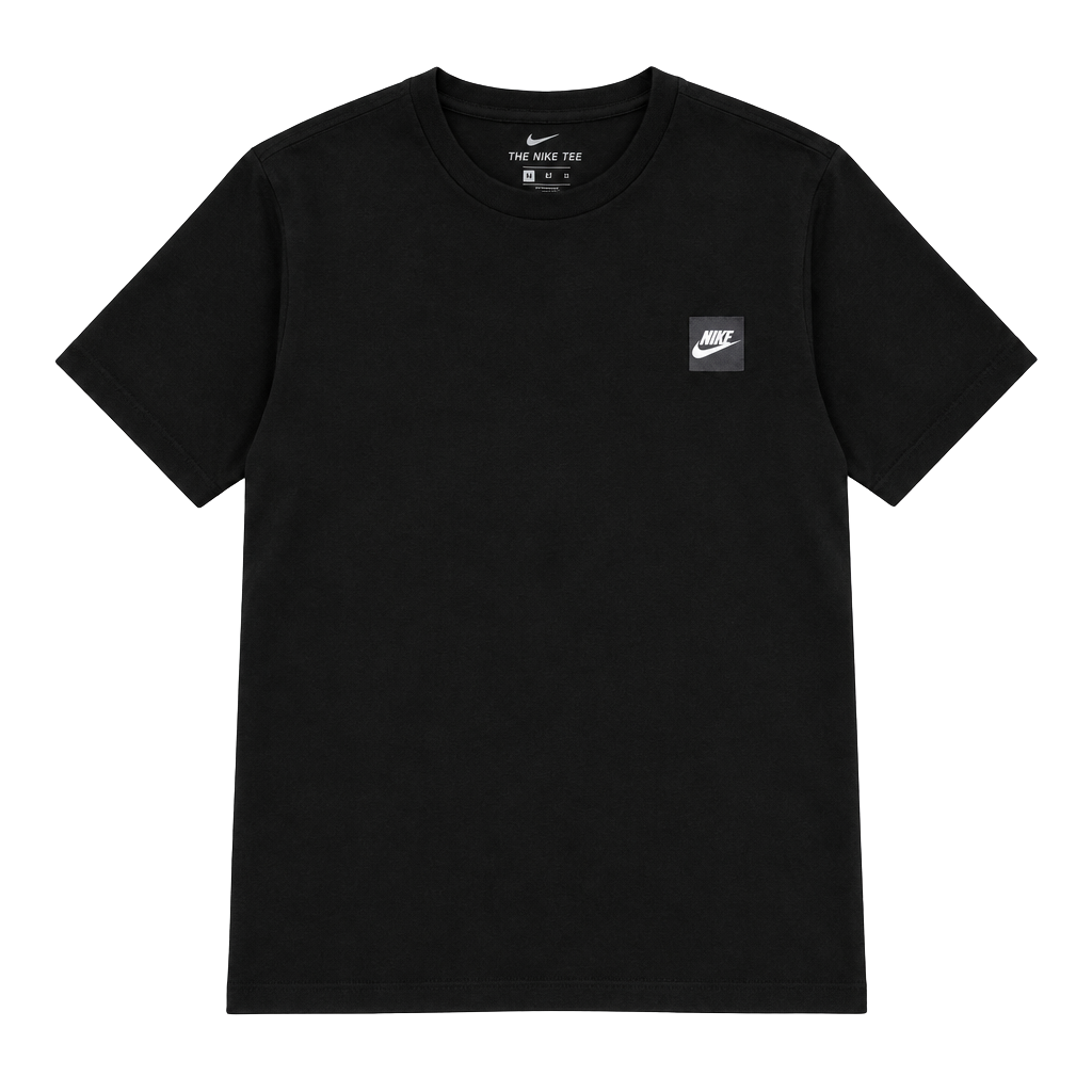Nike The Nike Tee Size XL Black T-Shirt with Chest Patch Logo 1