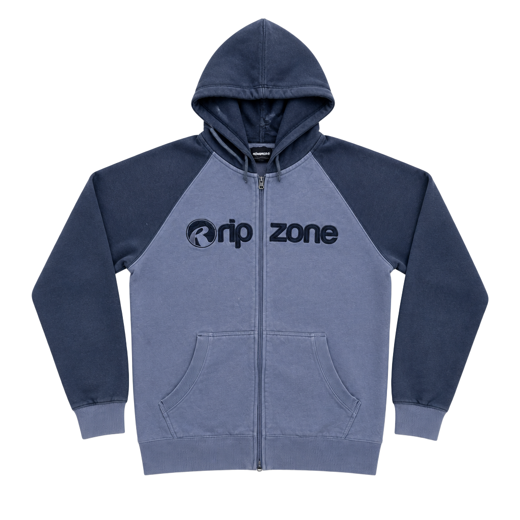 Ripzone Zip Up Hoodie Gray Black 1
