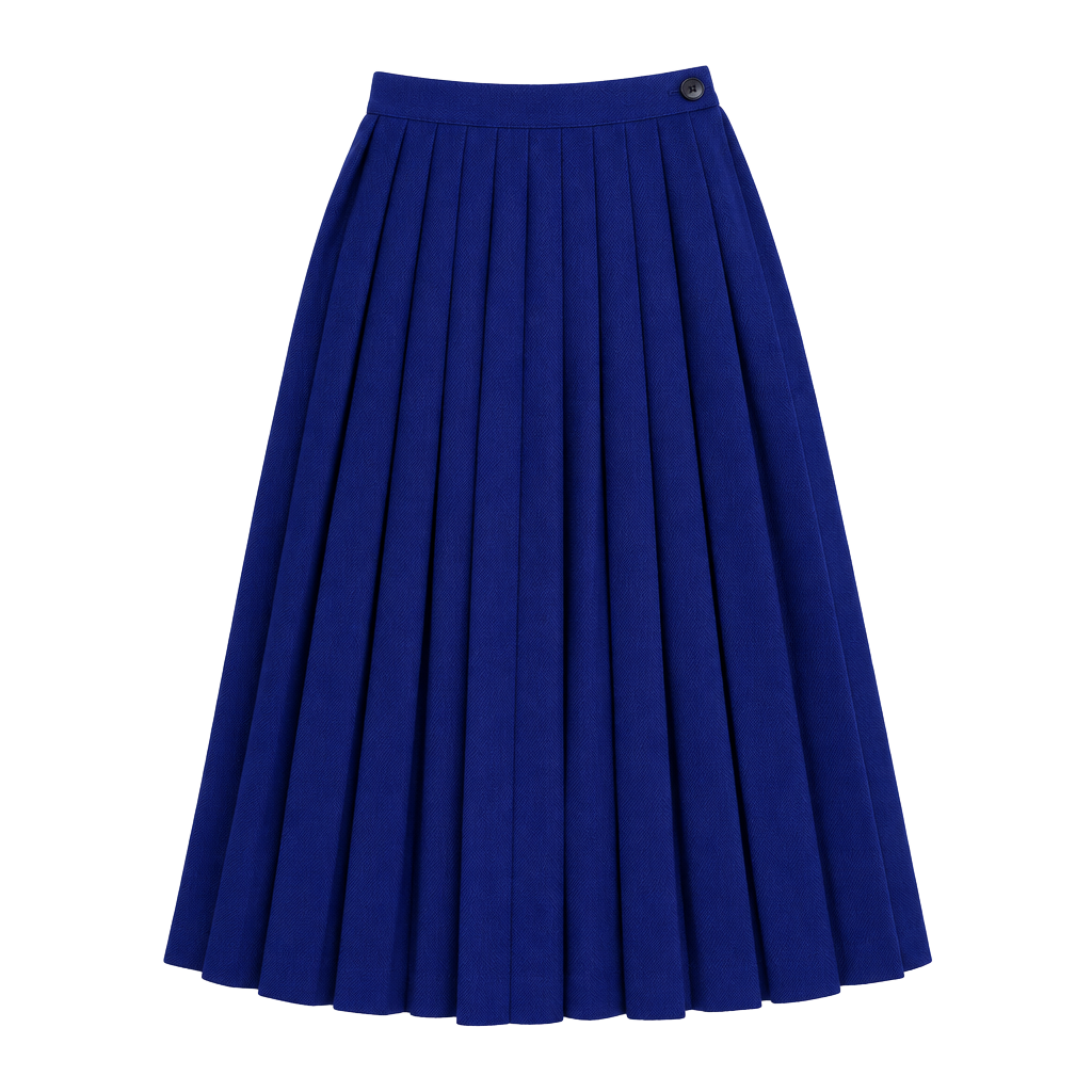 Susan Laurie Pleated Skirt Size 10 Royal Blue Orlon Acrylic Vintage 1