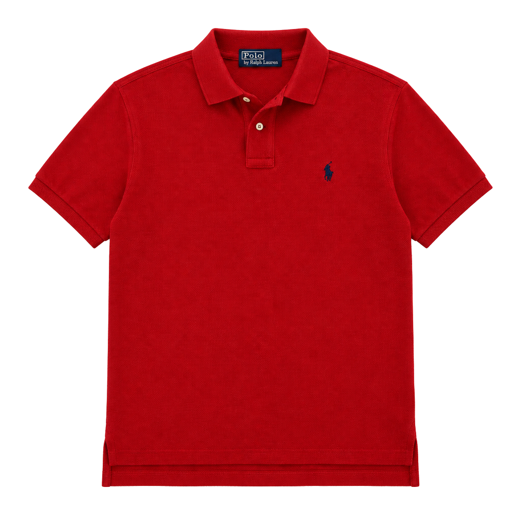 Polo Ralph Lauren Custom Fit Polo Shirt Size L Red 1