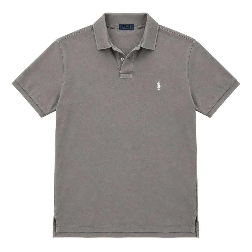 Polo Ralph Lauren Polo Shirt Size L/G Gray Short Sleeve Cotton 1