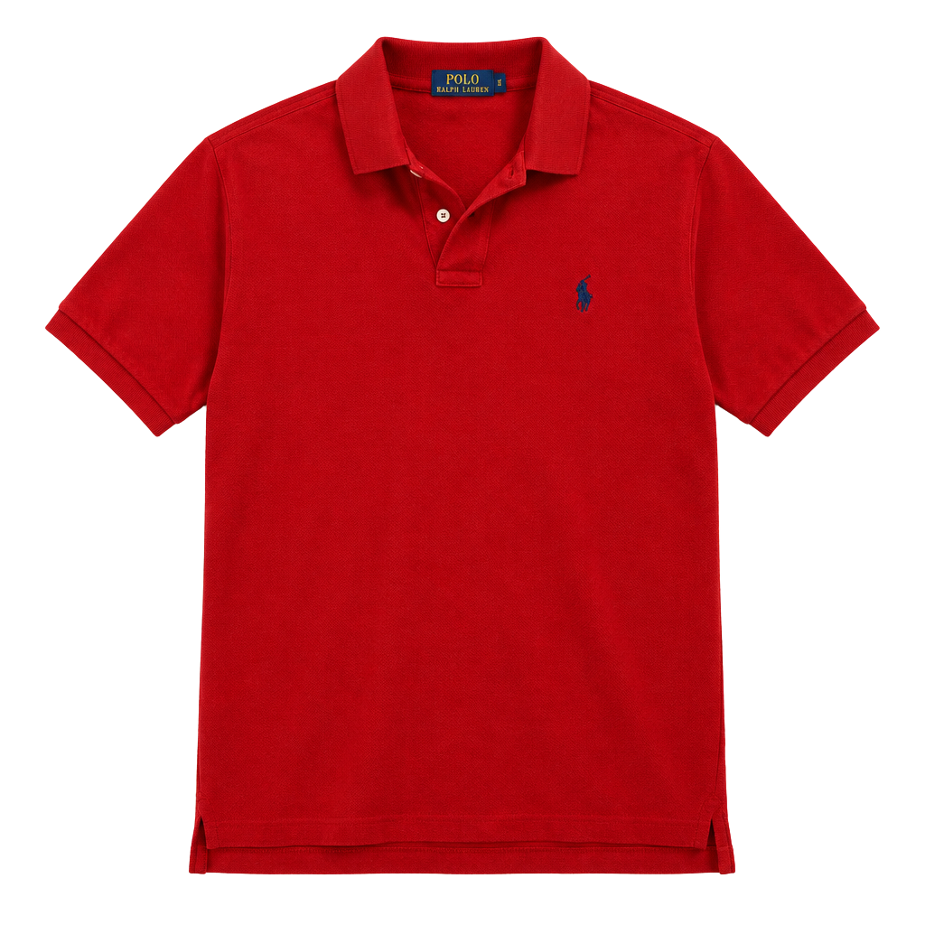 Polo Ralph Lauren Polo Shirt Size L Red Short Sleeve Cotton 1
