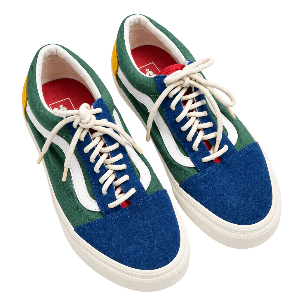 Vans Old Skool Multi-Color Suede Canvas Sneakers 1