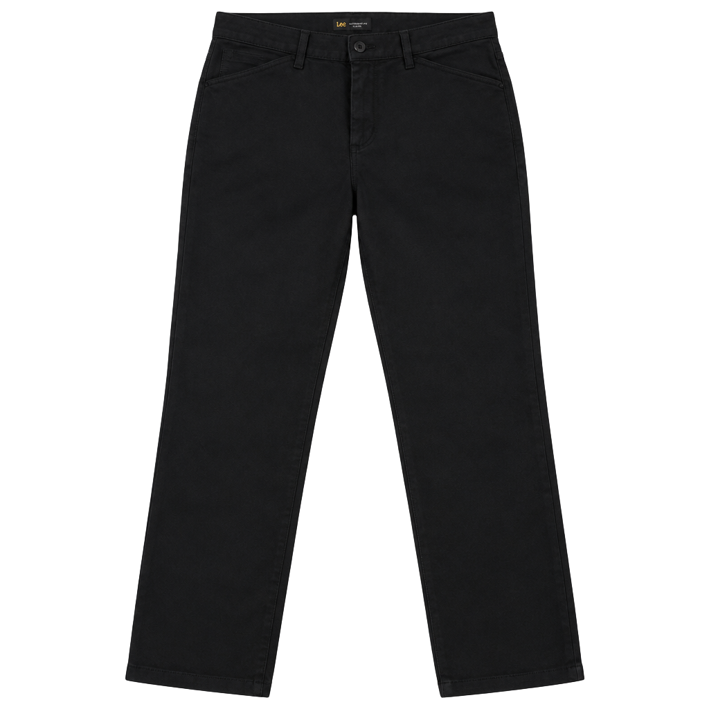 Lee Pants Size 10 Long Black Cotton Stretch Casual Trousers 1