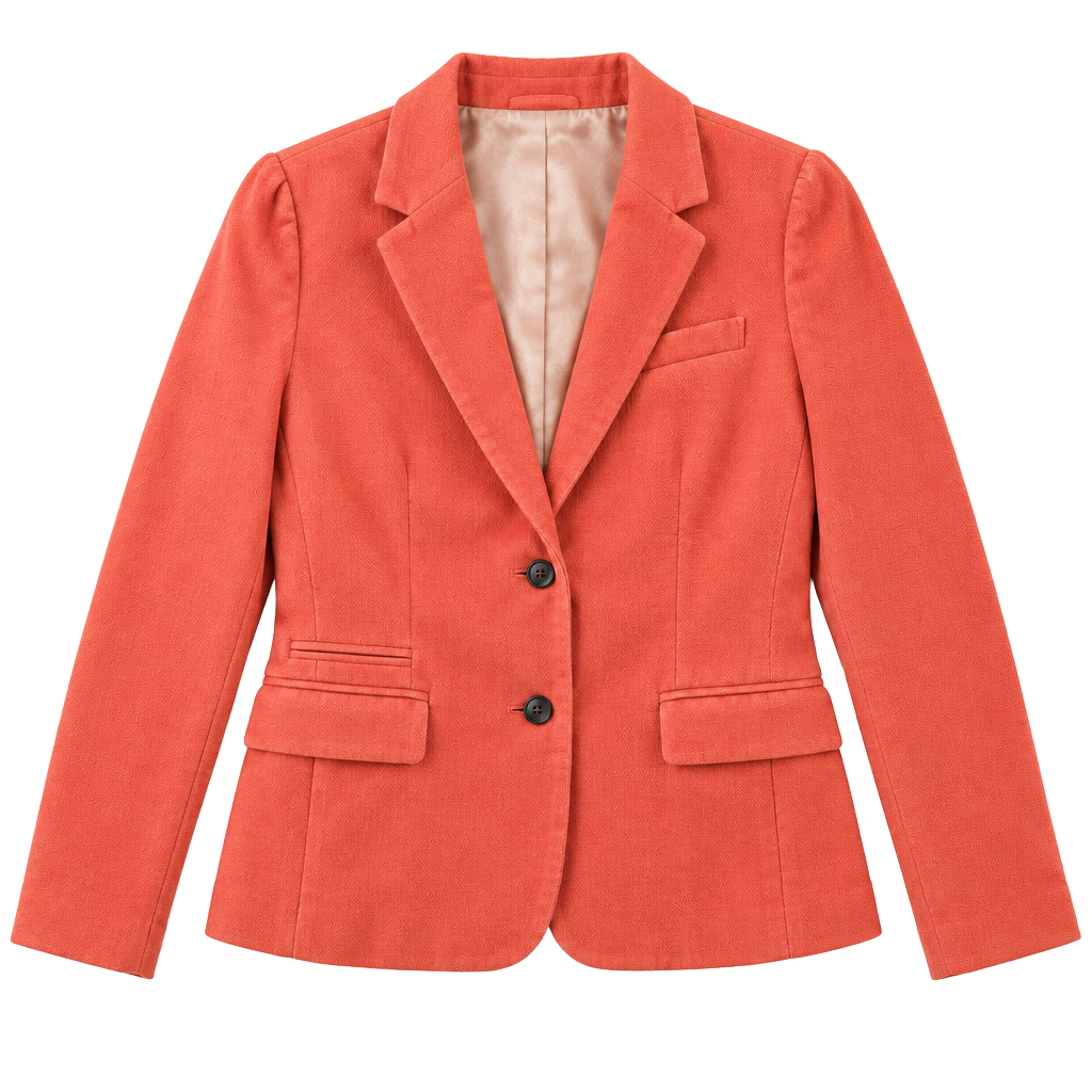 J.Crew Schoolboy Blazer Coral Velvet Size 8 1