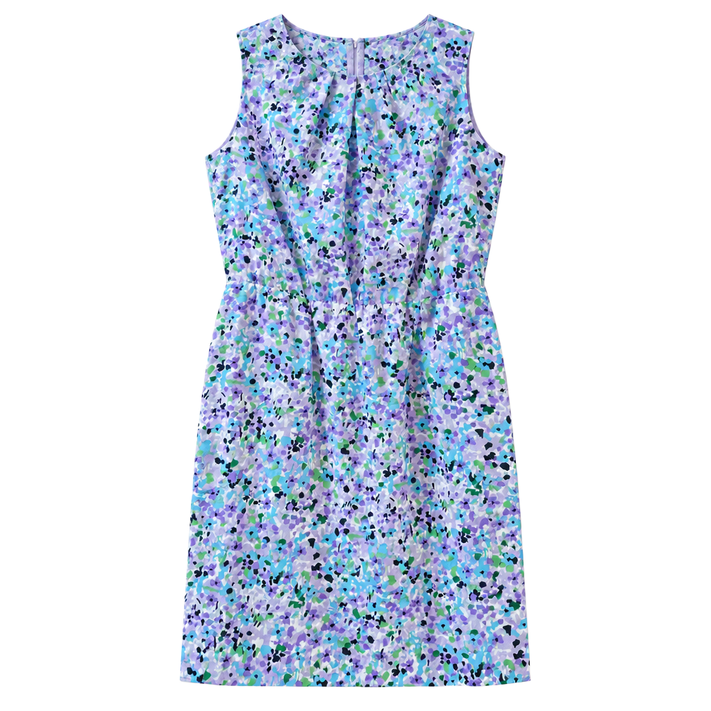 Jones New York Collection Dress Size 12 Floral Purple Sleeveless 1