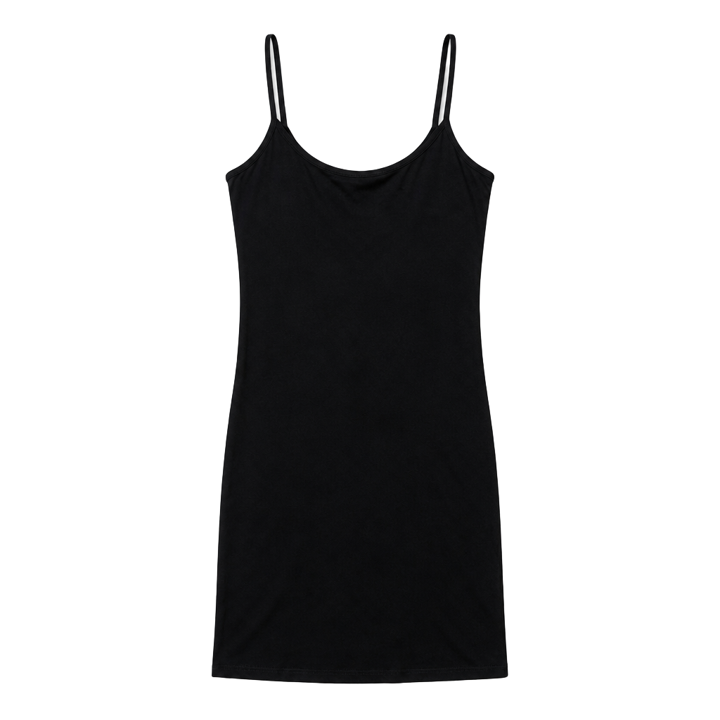 Polilush Built-In Shapewear Modal Soft Slip Dress XL Black Bodycon Mini Shaper 1