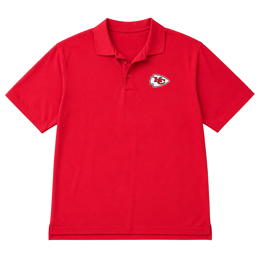 Antigua Kansas City Chiefs NFL Red Polo Men’s XL Football Shirt Arrowhead Logo 1