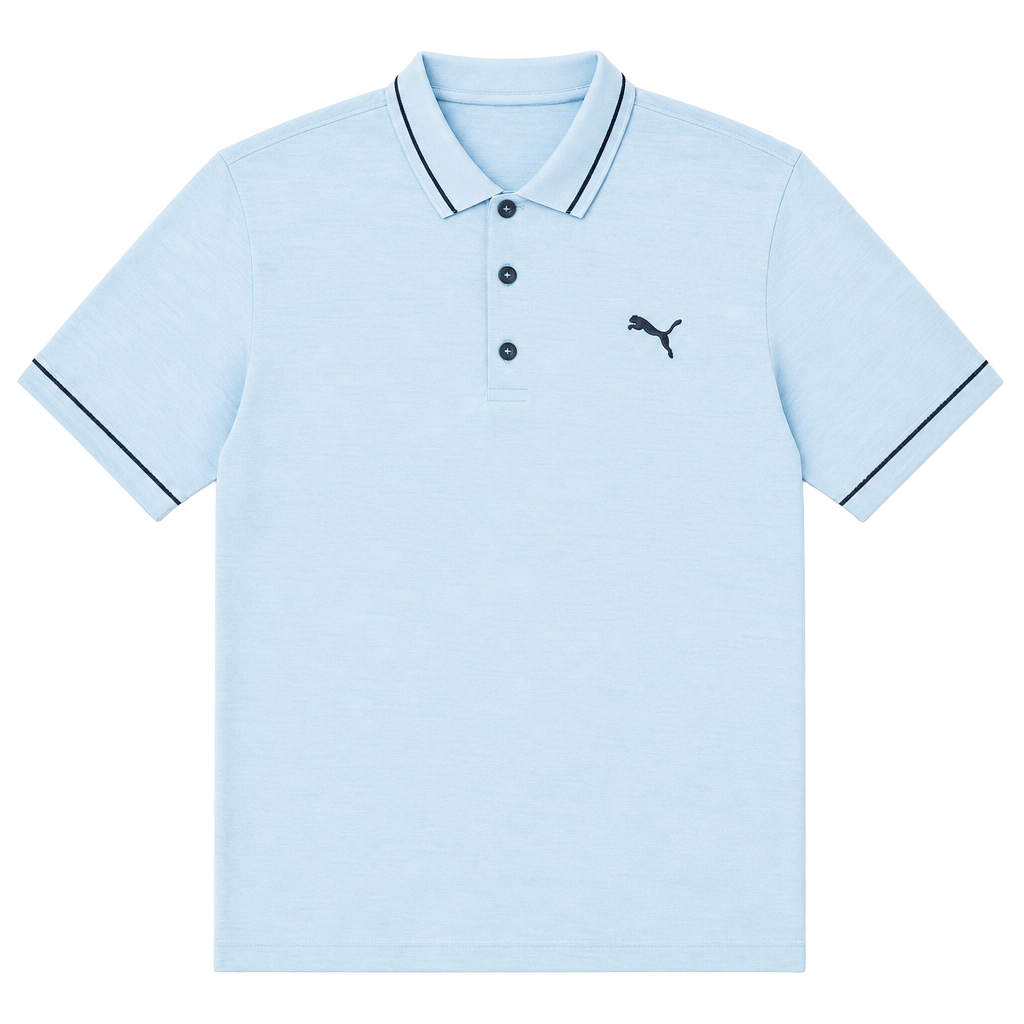 Puma Mens Cloudspun Monarch Golf Polo Shirt Blue Heather Short Sleeve XL 599117 1