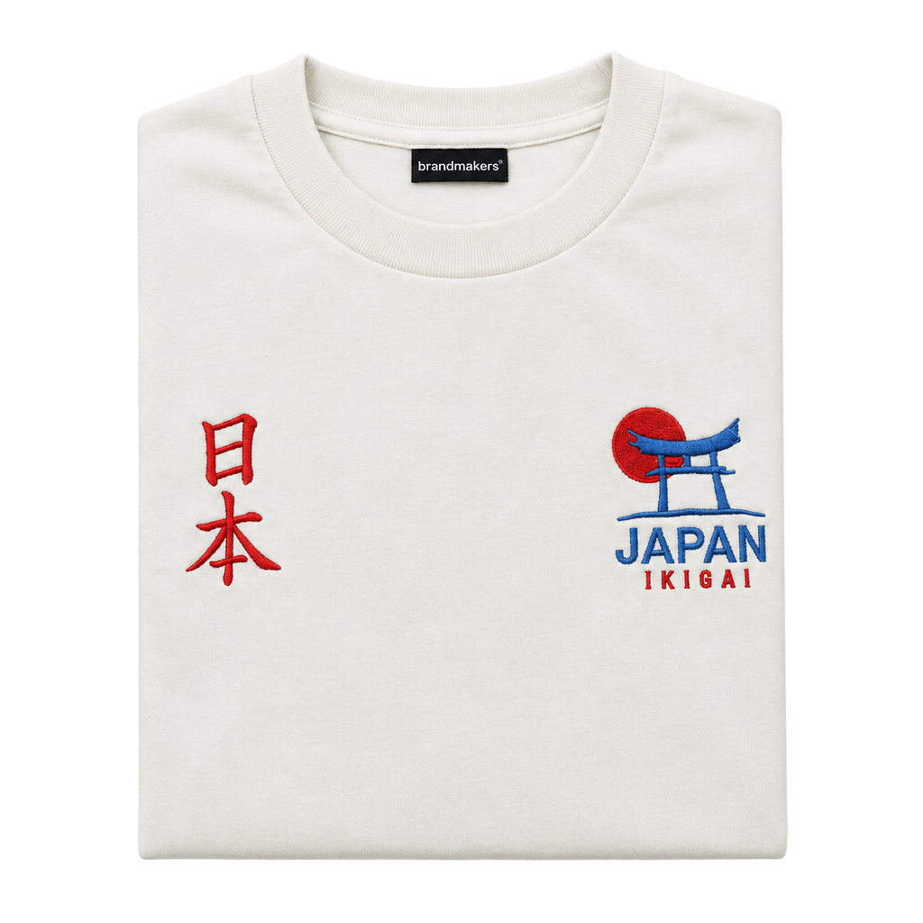 BrandMakers Group Long Sleeve T-Shirt Size XL White Japan Dragon Pagoda 1