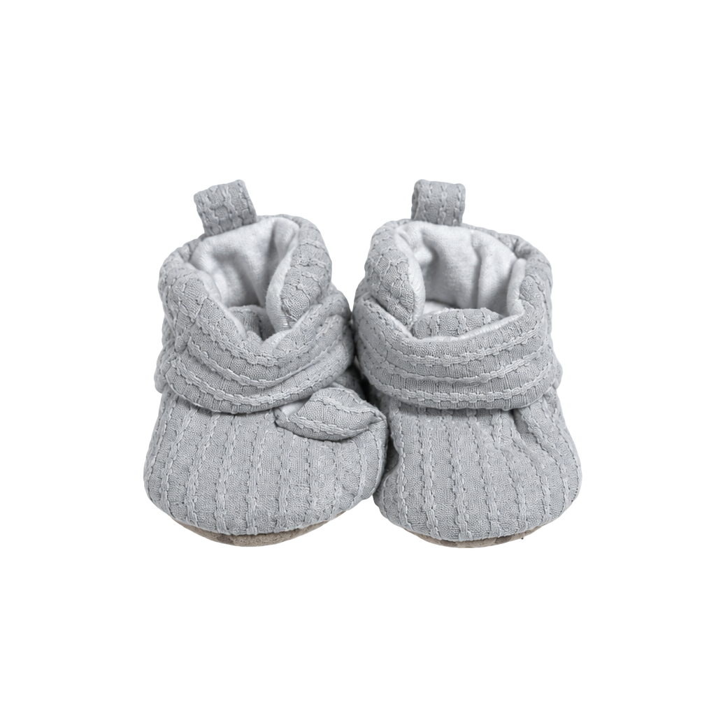 Carter's Child of Mine Wrap Slippers Newborn Grey Booties 1