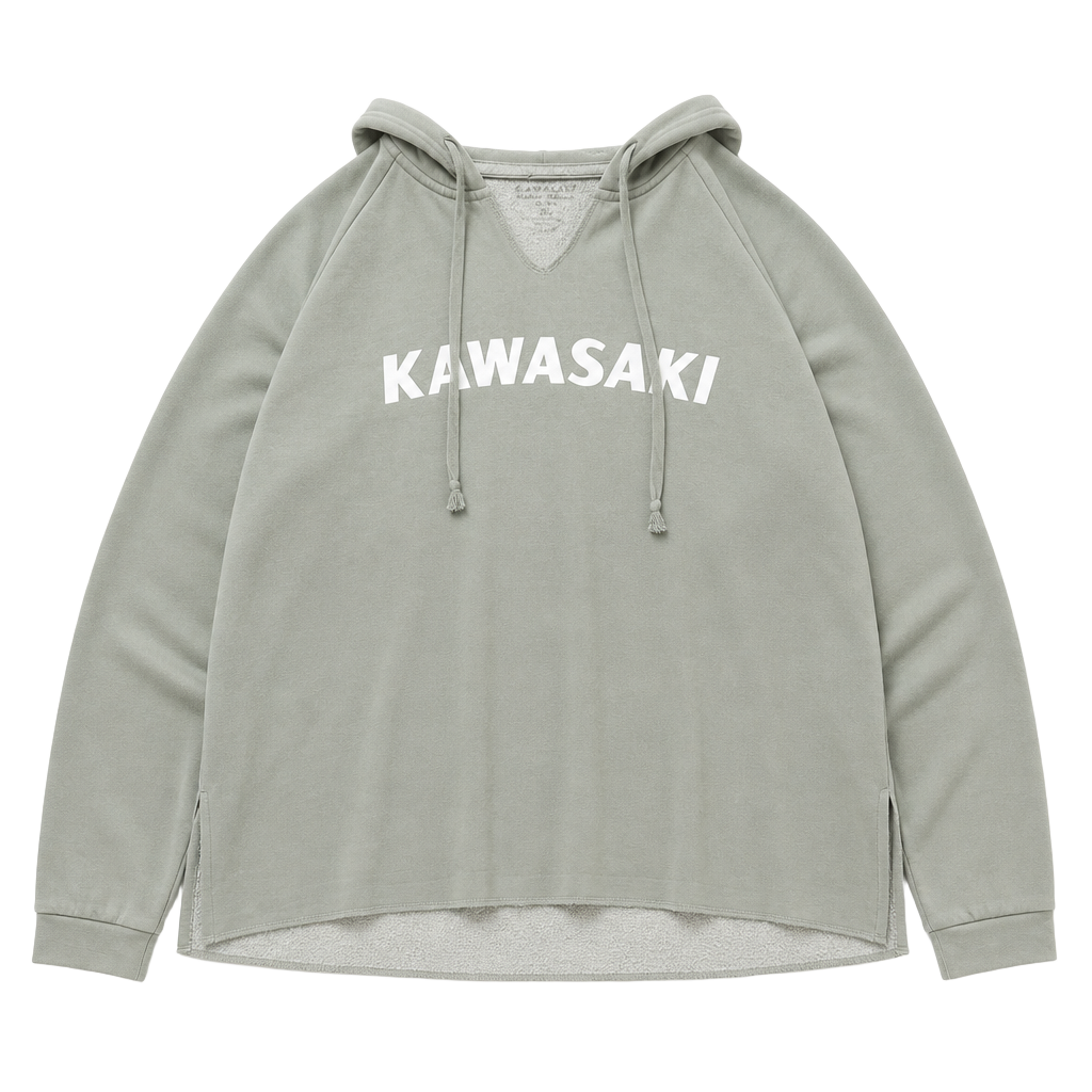 Kawasaki Heritage Collection Hoodie Size XL Sage Green Pullover 1