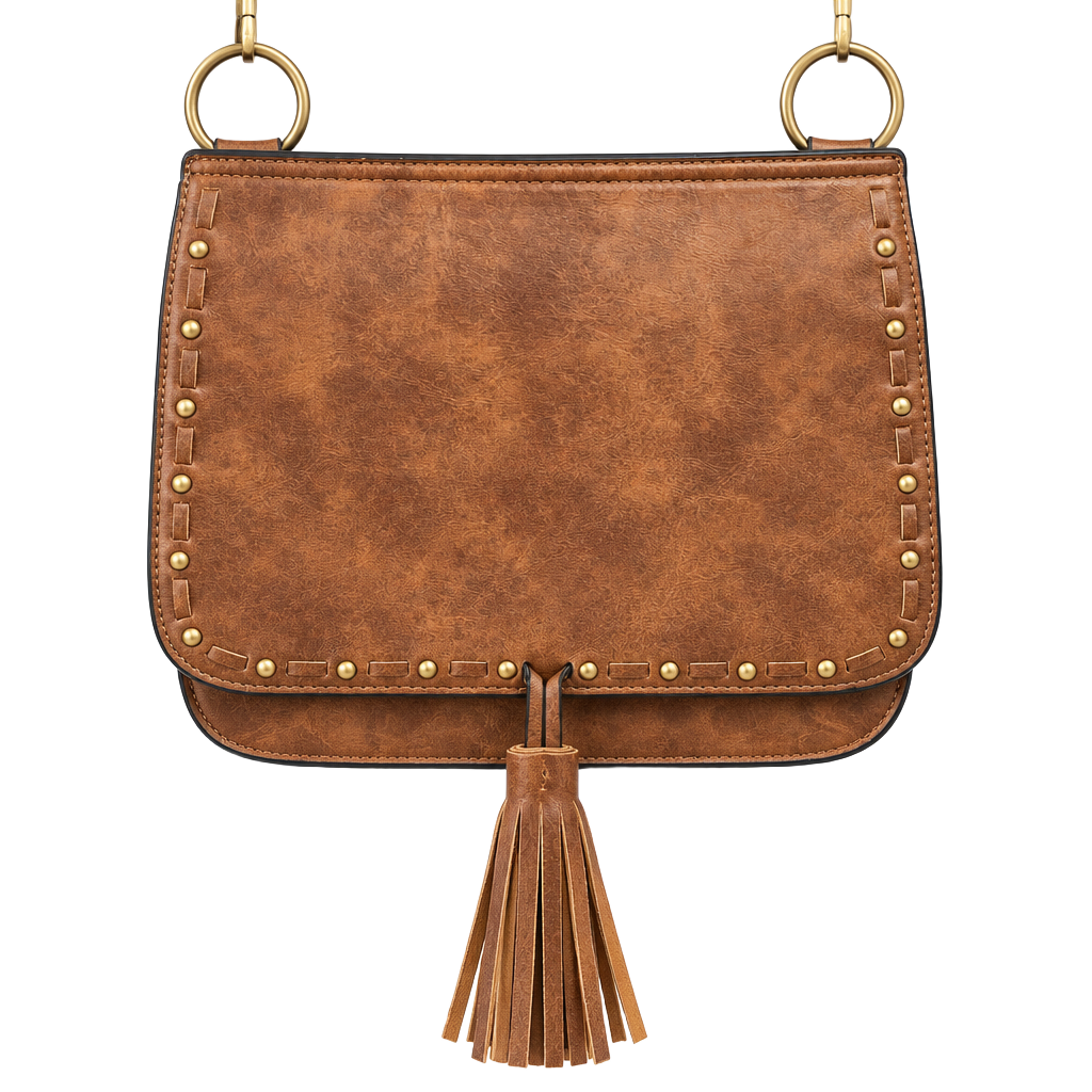 Jen & Co Brown Crossbody Handbag With Leopard Strap 1