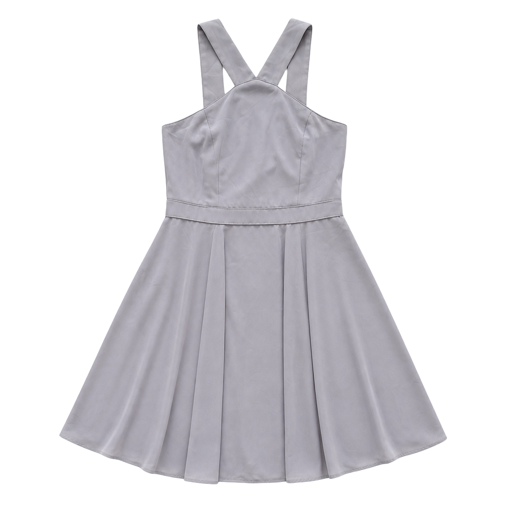 Lulus Forevermore Gray Halter Skater Mini Dress 1