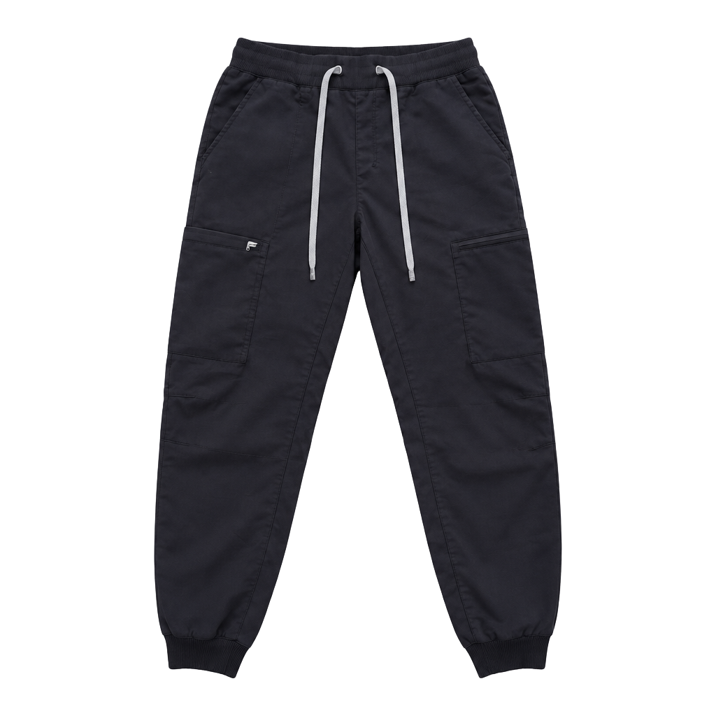 Fabletics Scrubs Jogger Pants Size S Black Cargo Drawstring 1