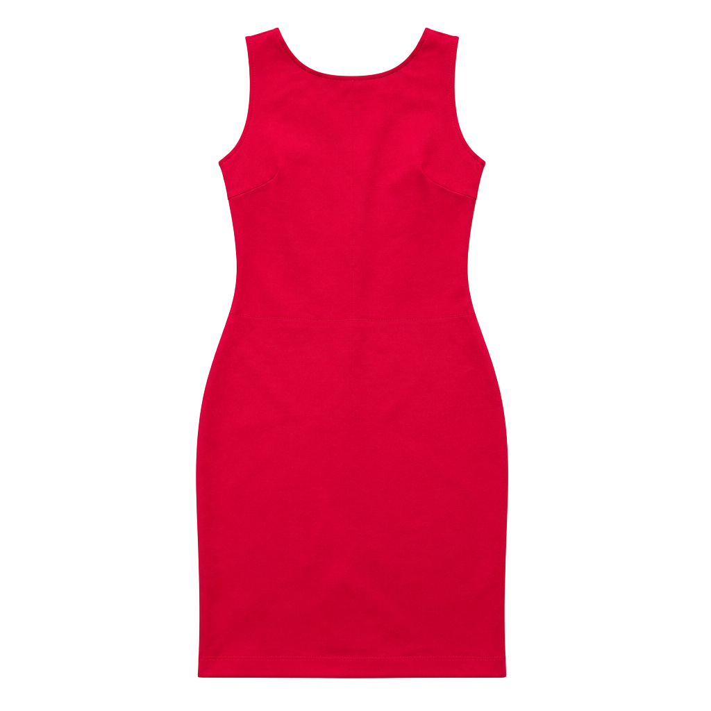 Lulus Red Scoop Neck Backless Bodycon Midi Dress KD8670BLU 1