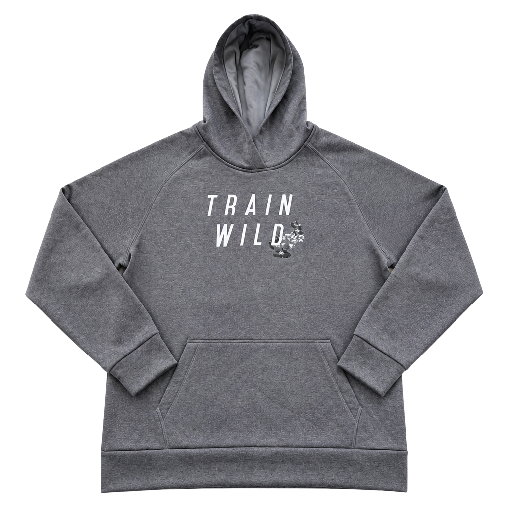 The North Face Train Wild Bouquet Gray White Hoodie Pullover Sweater 1