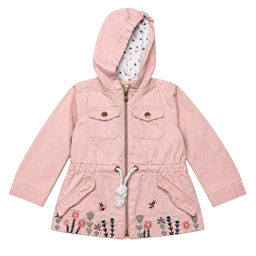 Gillian's Closet Pink Floral Hooded Jacket Size 18M 1