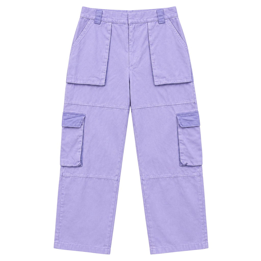 The Ragged Priest Purple Cargo Pants Size S Wide Leg 1