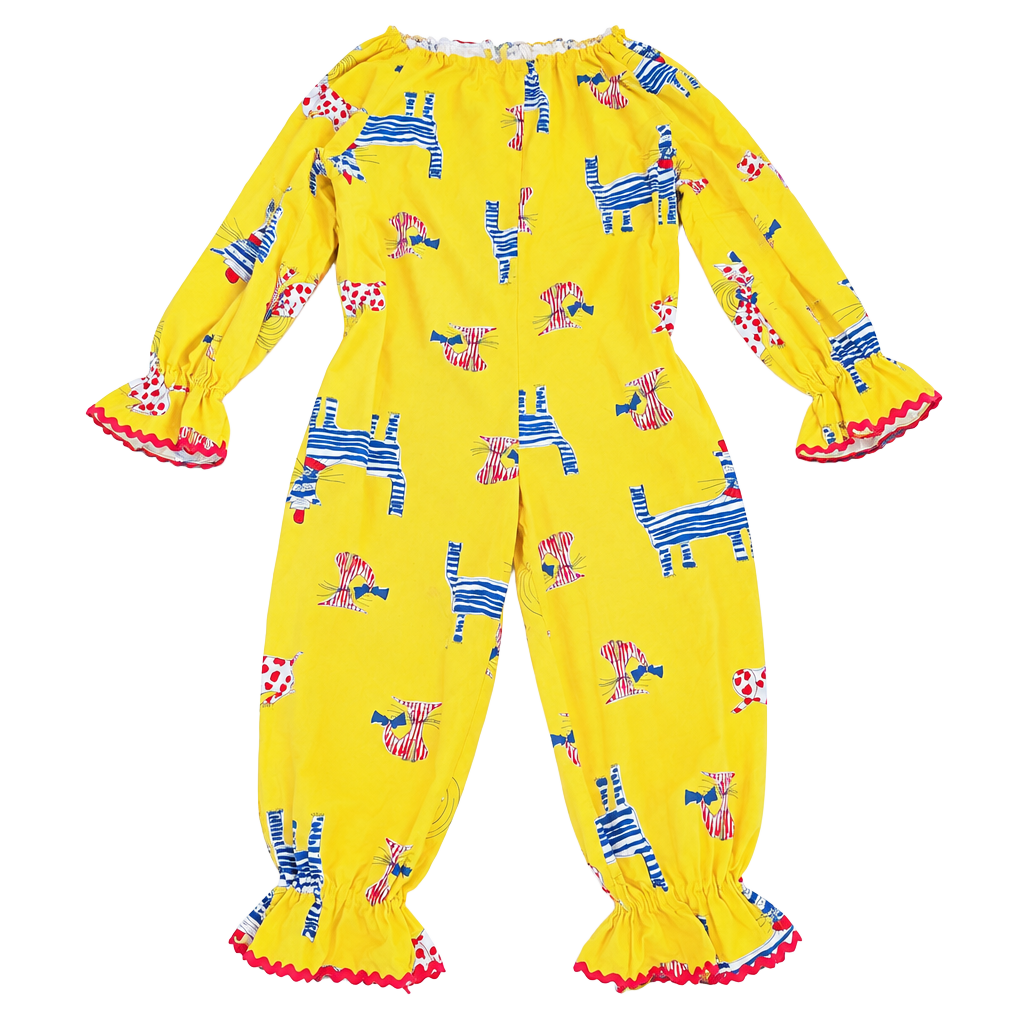 Vintage Vibrant MCM 1950s 1960s Mid-Century Cat Jumpsuit/Halloween Costume 1
