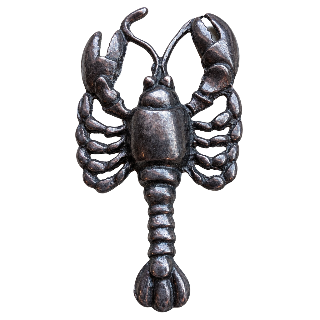 Vintage Sterling Silver Lobster Brooch Pin Figurine Crustacean 1