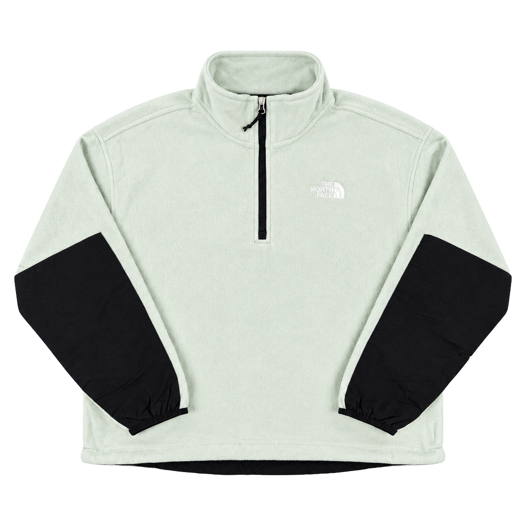 The North Face TKA Kataka 1/4 Zip Fleece Women's Light Green Black L 1