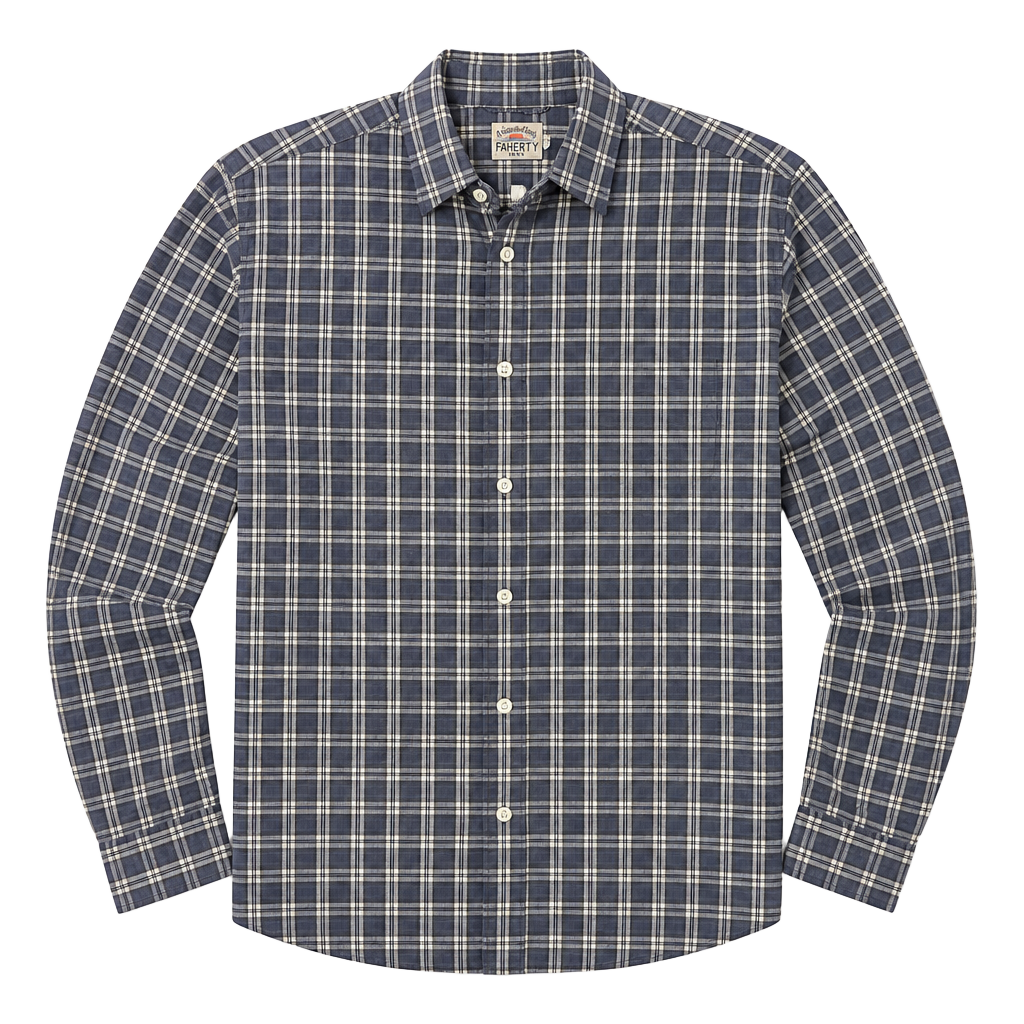 Faherty Movement Plaid Long Sleeve Button Down Shirt Size S 1