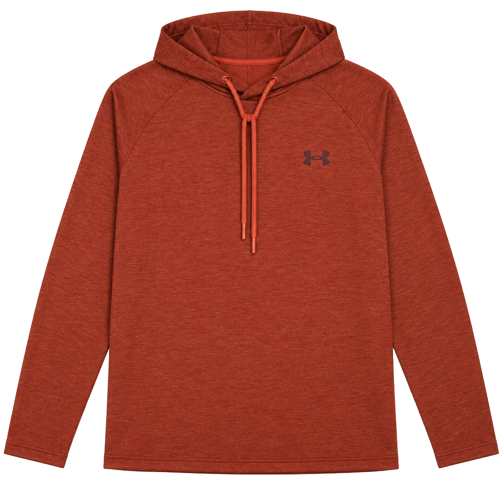 Under Armour CGI Hoodie Size L Rust Red Long Sleeve Pullover 1