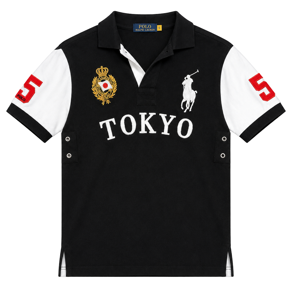 Polo Ralph Lauren Rare Polo T-Shirt Tokyo #5 Big Pony PRL Chief Keef Japan 1
