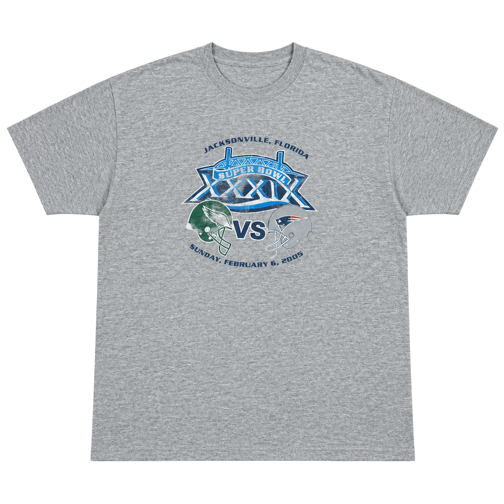 Gildan Super Bowl XXXIX 2005 T-Shirt XXL Gray 1