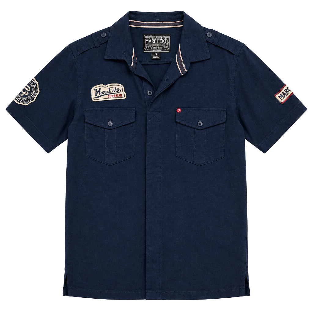 Y2K Marc Ecko Polo Shirt Size S Blue Cotton Blend 1